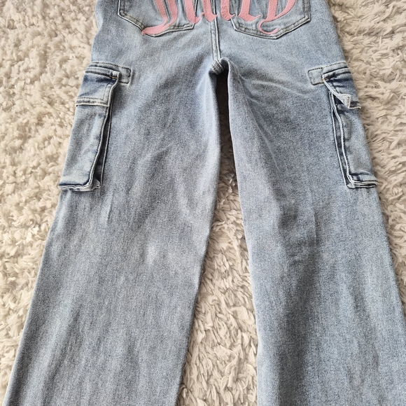 NWOT Juicy Couture Y2K Cargo Jeans w/ Pink Logo Back Pockets | Size 0 / 24 - Picture 4 of 16